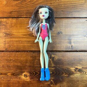 2015 Monster High Frankie Stein Doll Pink Body Suit Blue Shoes Ghoul Spirit